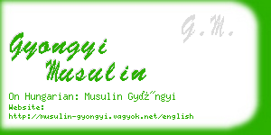 gyongyi musulin business card